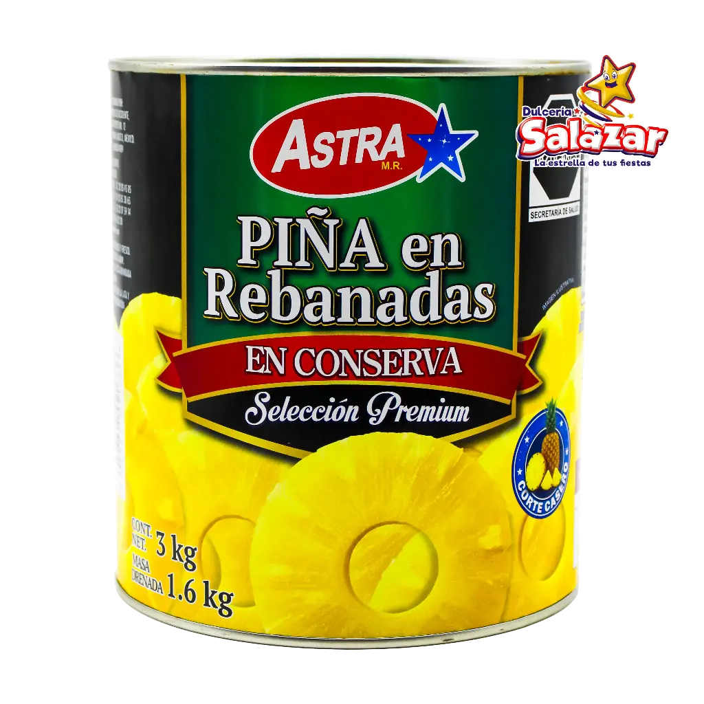 PIÑA REBANADAS ASTRA 3KG "C/6/3"