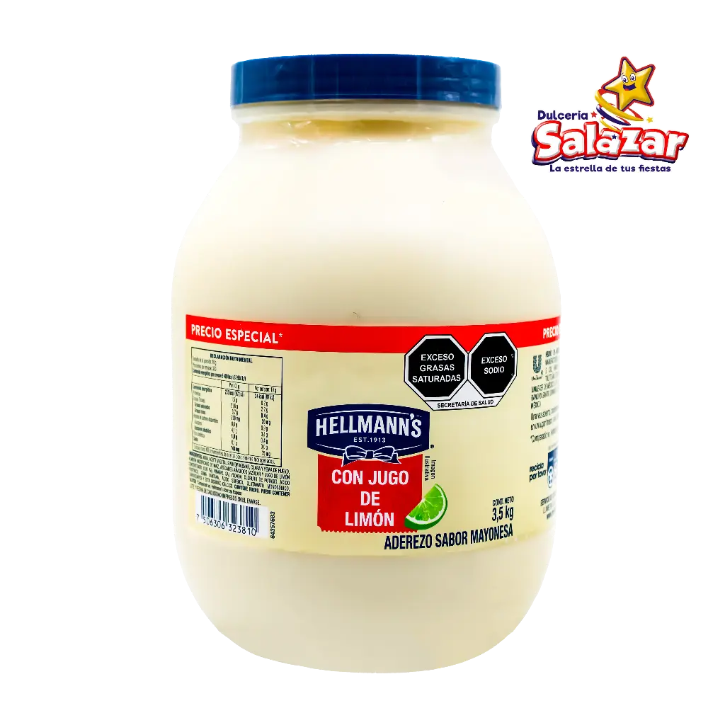 MAYONESA CON LIMON HELLMANS 3.5KG "C/4/1"