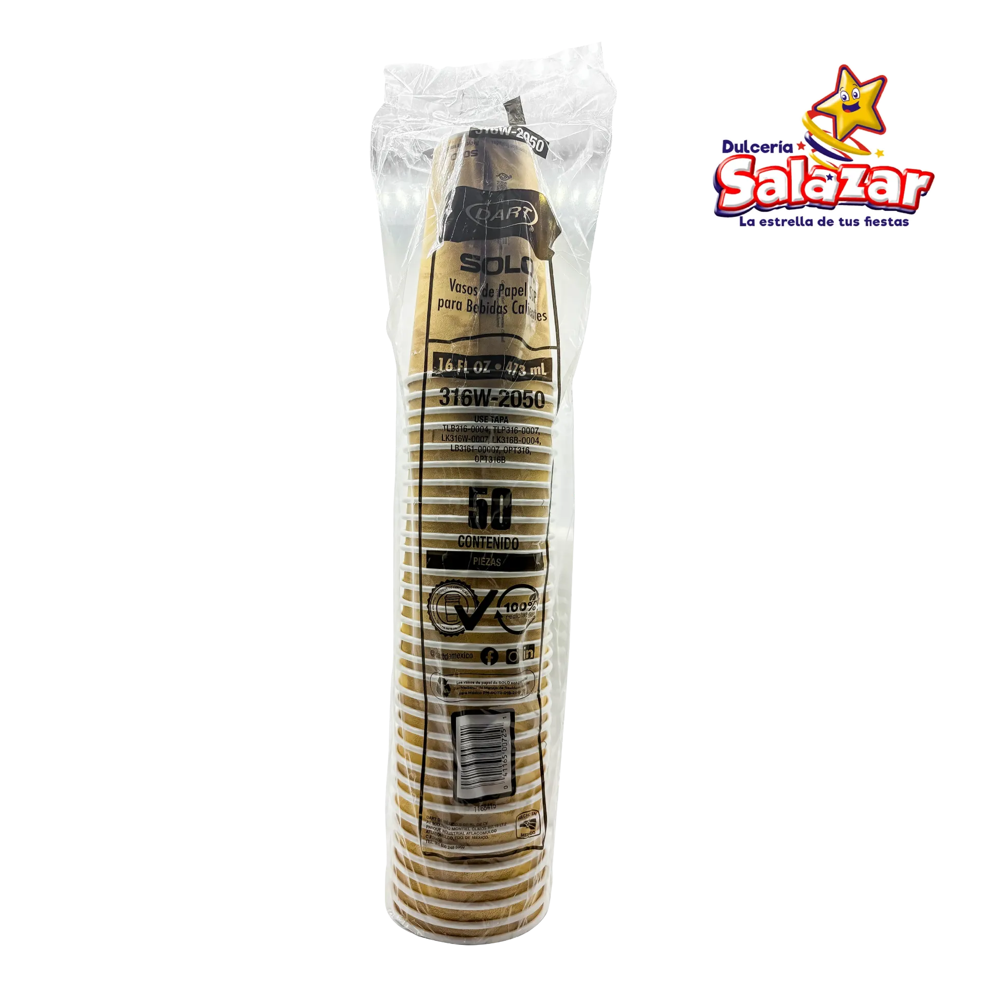 [DAR0037] VASO PAPEL #16 DART 316W-2050 "C/20/50"
