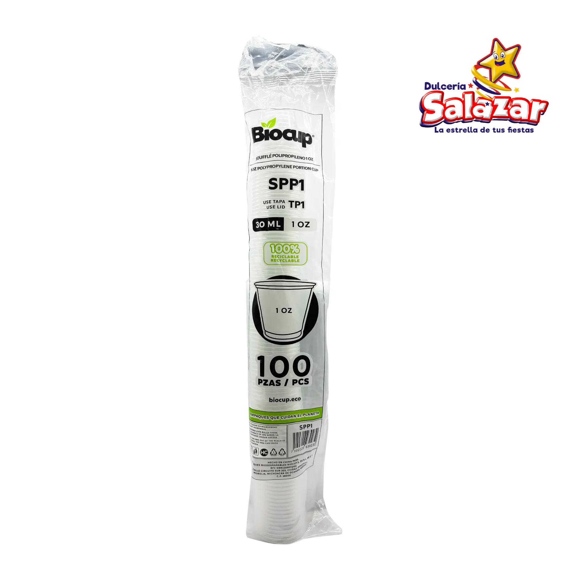 SOUFFLE PP BIOCUP NO. SPP1 (1OZ) "C/20/100"