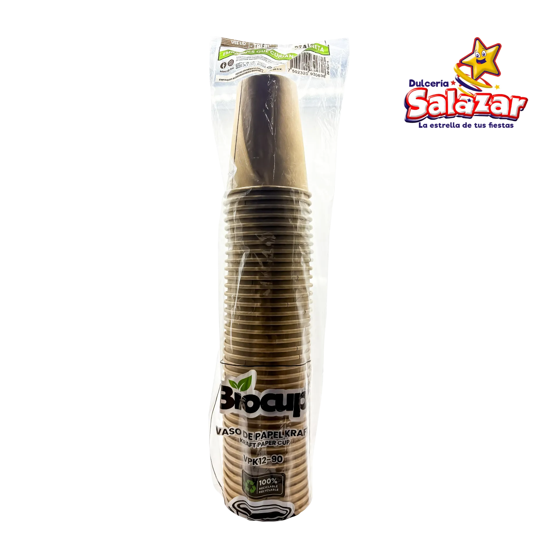 [CUP0034] VASO PAPEL KRAFT BIOCUP NO. VPK12 (12OZ) B.50 PZ "C/20/50"