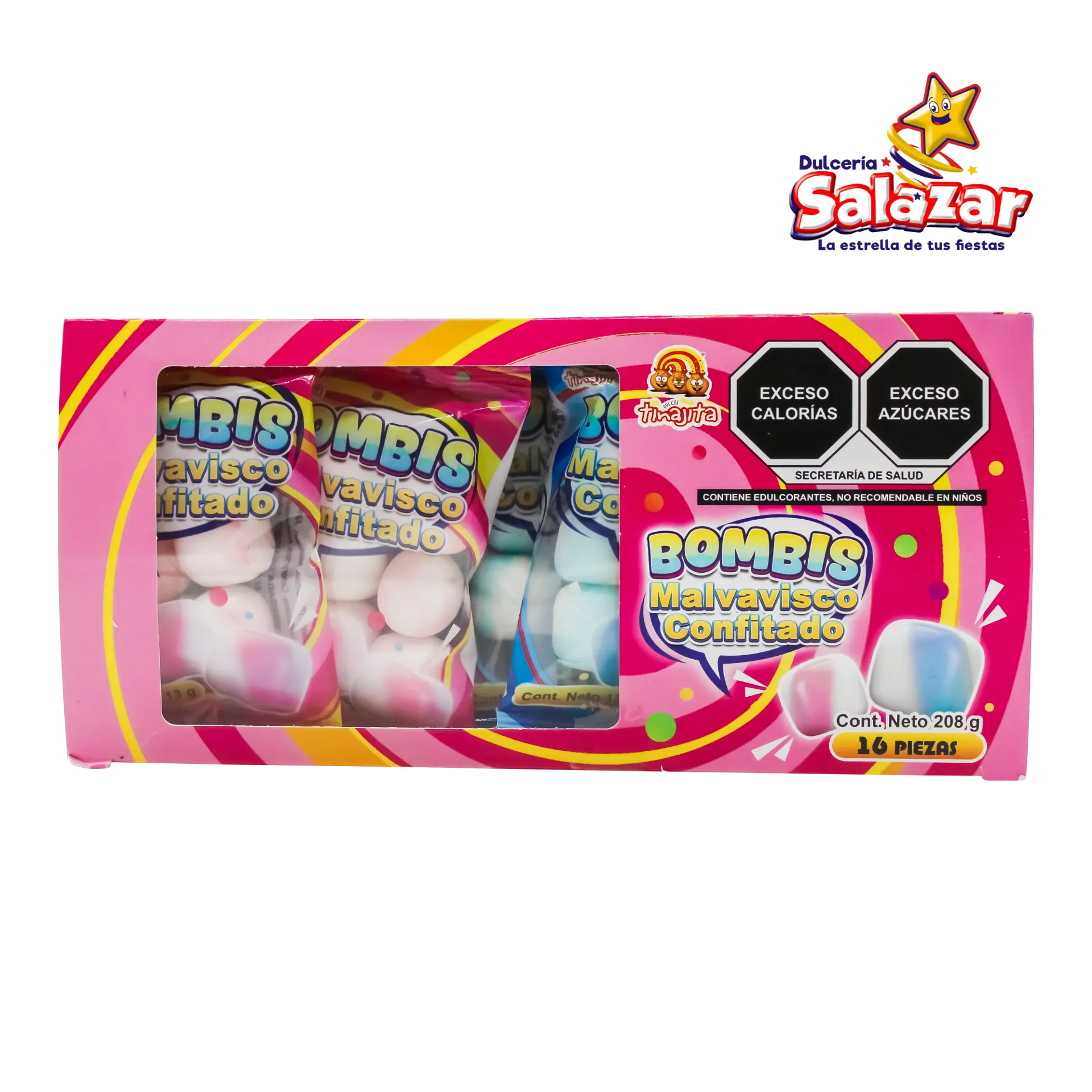 [TIN0507] MALVAVISCO CONFITADO BOMBIS TINAJITA -D.208GR- "C/30/16"