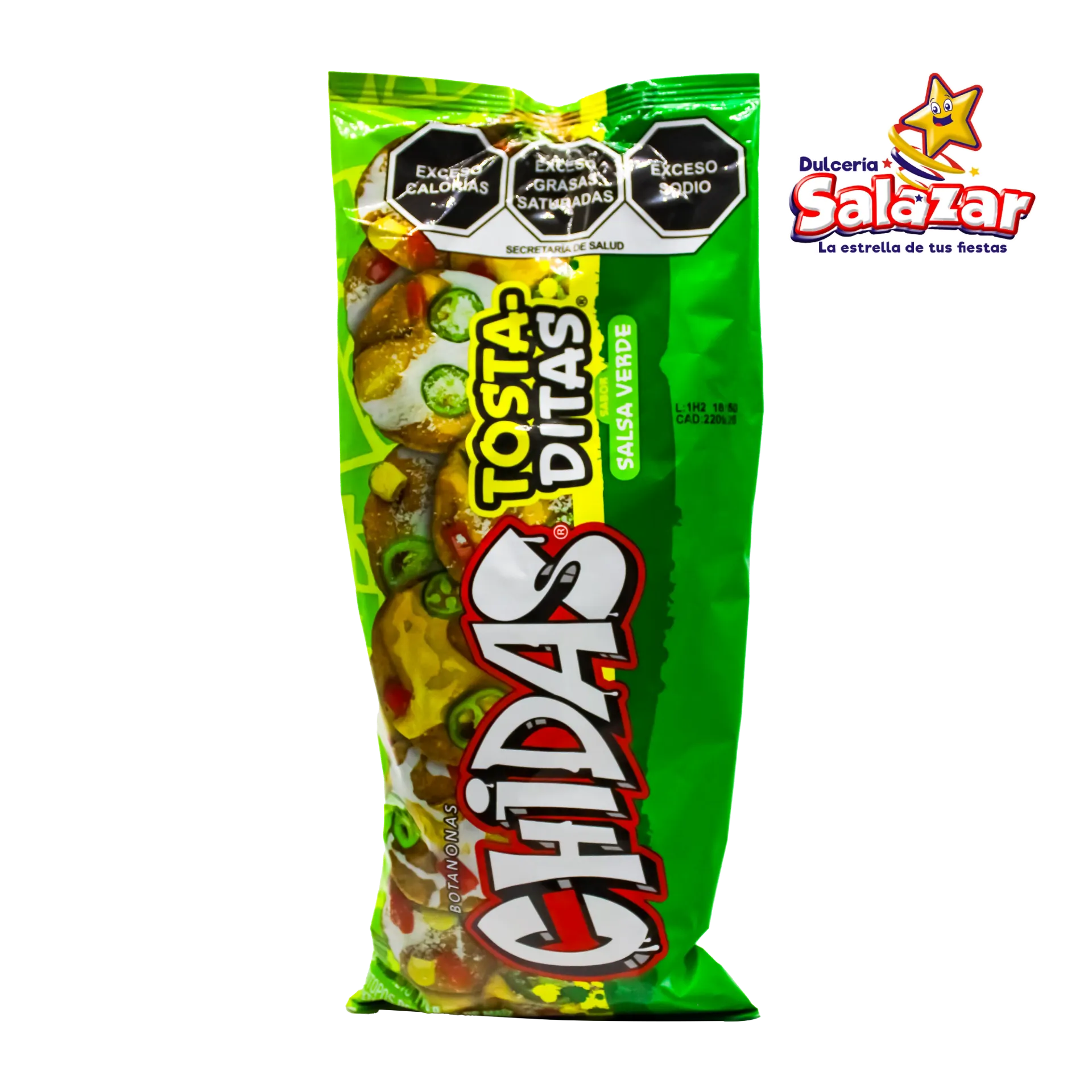 [GON0083] BOTANONAS CHIDAS TOSTADITAS SALSA VERDE GONAC -B.110GR- "C/30/1"
