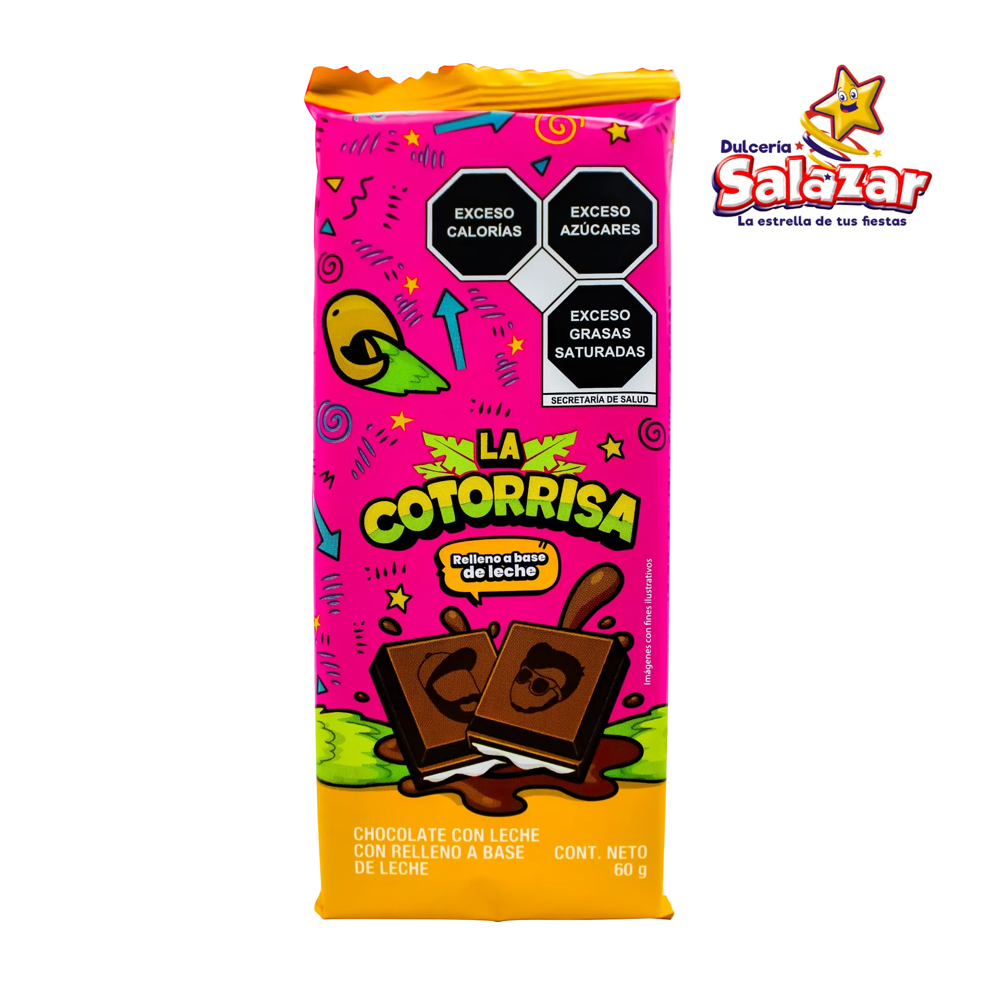 CHOCOLATE C/LECHE RELLENO LA COTORRISA CANDY TOWN -D.60GR-  "C/10/1"