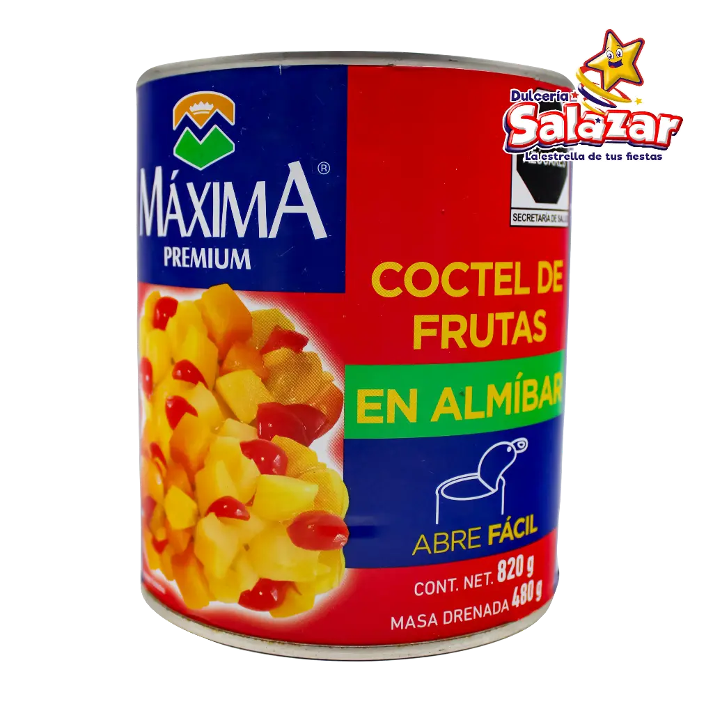 COCTEL DE FRUTAS EN ALMIBAR MAXIMA -BOT.820G- "C/12/1" 