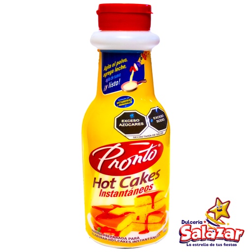 [ABARROTE0296] PRONTO HOT CAKES INSTANTANEOS  NVA IMAG -BOT.180G- "C/12/1" 