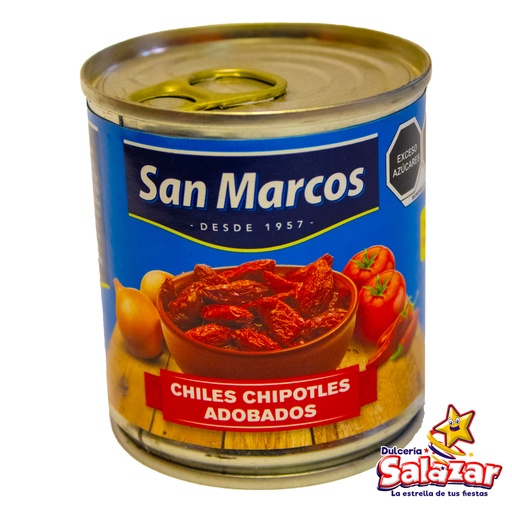 [ABARROTE0092] CHILES CHIPOTLES SAN MARCOS -BOT.215G- "C/24/1" 