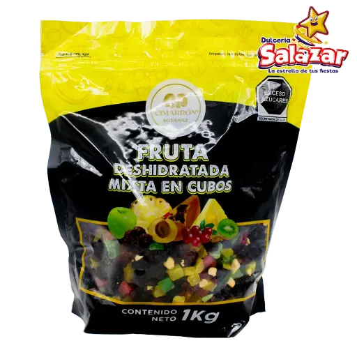 [COF0054] FRUTA MIXTA EN CUBOS CIMARRON -B.1KG- "C/10/1KG"      