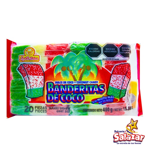 [DEL0058] BANDERITA COCO GIGANTE DELICIAS -B.450G- "C/30/20"