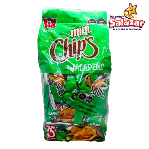 [RCO0031] BARCEL MINI CHIPS JALAPEÑO -B.450G- "C/6/25"