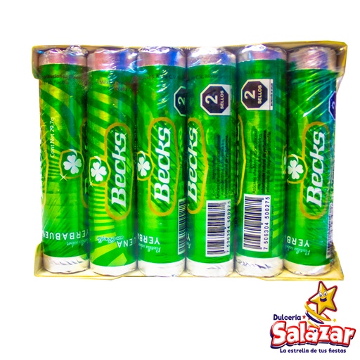 [BEC0008] BECKS PASTILLA TUBO YERBABUENA -D.276G- "C/24/12"