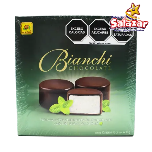 [ROS0213] MALVAVISCO BIANCHI CHOCOLATE CON MENTA DLR -D.350G- "C/20/50"
