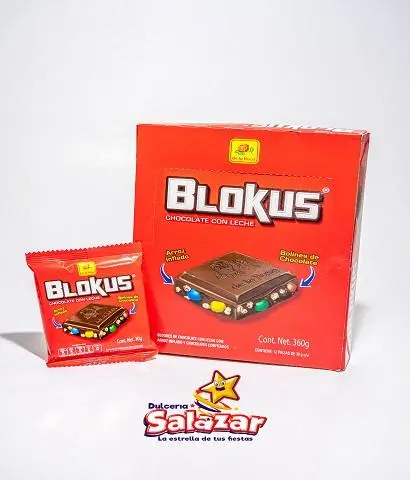 [ROS0481] CHOCOLATE BLOKUS ARROZ Y BOLINES DLR -D.360G- "C/12/12"