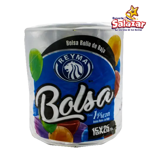 [REYM0260] BOLSA BAJA PLASTICO ROLLO 15X25CM BBR1525 NATURAL -B.1KG-