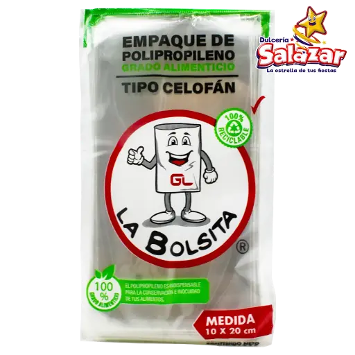 [GLP0150] BOLSA CELOFAN 10X20 -B.100PZA- "C/90/100"