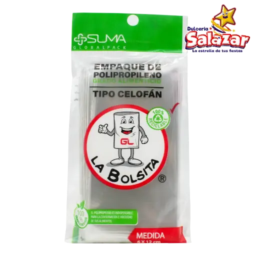 [GLP0154] BOLSA CELOFAN 6X12 -B.100PZA "C/238/100"