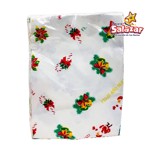 [GLP0128] BOLSA CELOFAN NAVIDEÑA 18X26 X KILO AGRA "C/10/1"