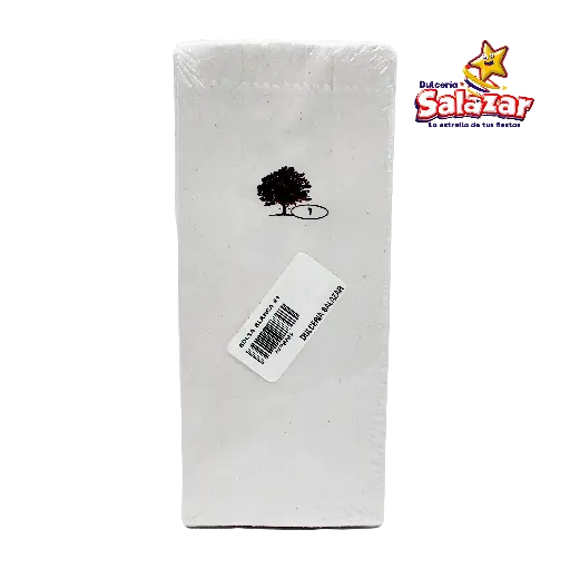 [MPP0009] BOLSA DE PAPEL BLANCA #1 -B.50PZA- "B/160/50"