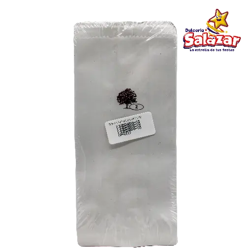 [MPP0012] BOLSA DE PAPEL BLANCA #2 -B.50PZA- "B/120/50"