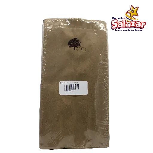 [MPP0011] BOLSA DE PAPEL CAFE #3 -B.50PZA- "C/100/50"