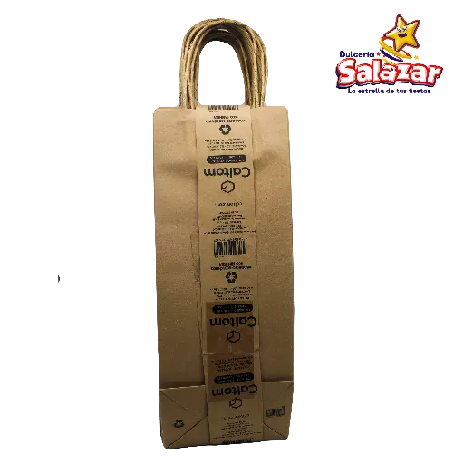 [CALT0017] BOLSA KRAFT ASA BOTELLERA 8D30 14X8.5X37 -B.12PZA- "C/30/12"