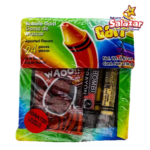 [FAP0031] CHICLE BOMBI CRAYON PROVIDENCIA -D.216G- "C/24/24"
