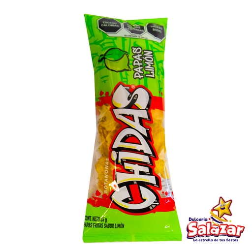 [GON0065] BOTANONAS CHIDAS PAPAS LIMON TUBI -B.85G- "C/30/1"