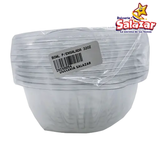 [INIX0054] BOWL ENSALADERA TRANSPARENTE 32oz FH7-32 "C/20/10"