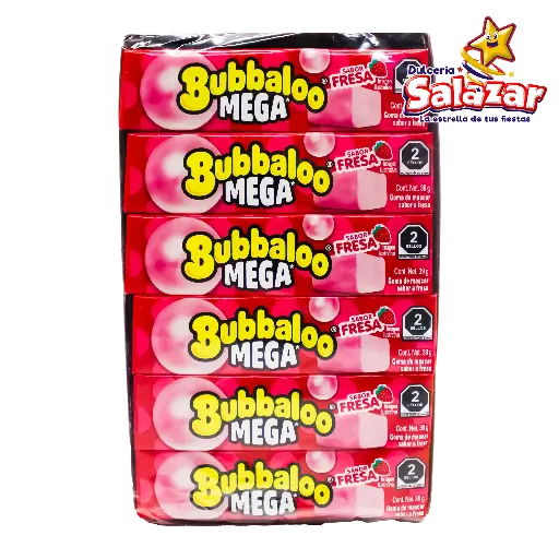 [ADA0332] CHICLE BUBBALOO MEGA SABOR FRESA -D.702G- "C/8/18"