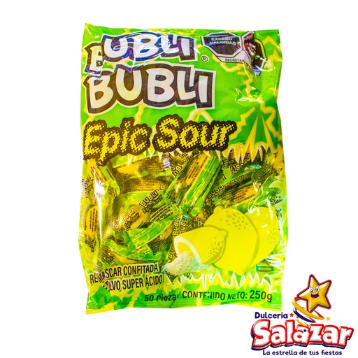 [GOM0025] CHICLE BUBLI BUBLI EPIC SOUR -B.250GR- "C/20/50"