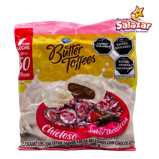 [DOS0119] CARAMELO BUTTER TOFFE MILK CHOCO FRESA -B.300G- "C/16/50"