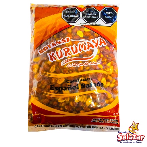 [KUR0046] CACAHUATE ESPAÑOL CASCARA SALAD 900 G KU -B.900G- "C/24/1"