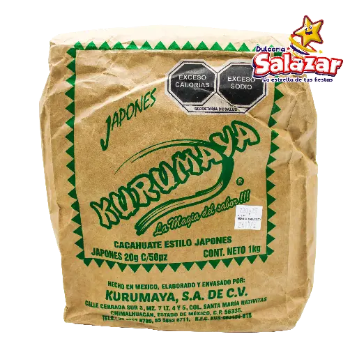[KUR0002] CACAHUATE JAPONES 20G KURUMAYA -B.1KG- "B/25/50"