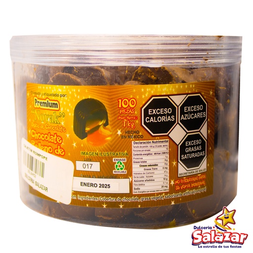 [DOL0452] CHOCOLATE RELLENO ROMPOPE -E.1KG- "C/20/100"