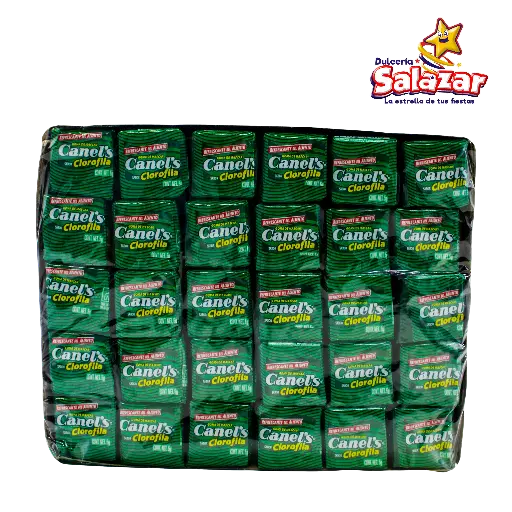 [CAN0091] CHICLE 4'P CLOROFILA CANELS -D.300G- "C/40/60"