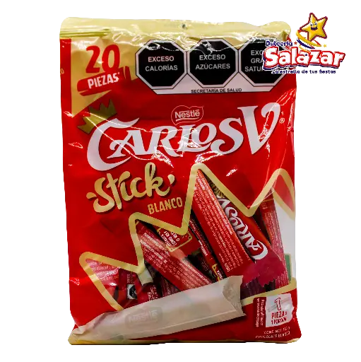 [NES0061] CARLOS V STICK BLANCO NESTLE -B.160G- "C/20/20"