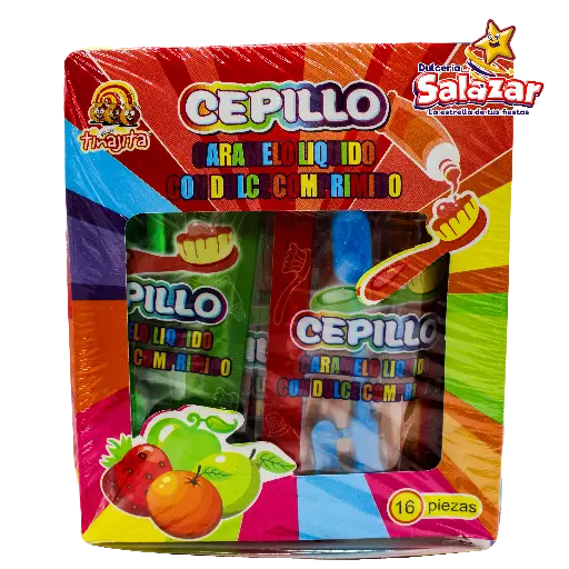 [TIN0039] CARAMELO LIQUIDO EN CEPILLO TINAJITA -D.192G- "C/30/16"