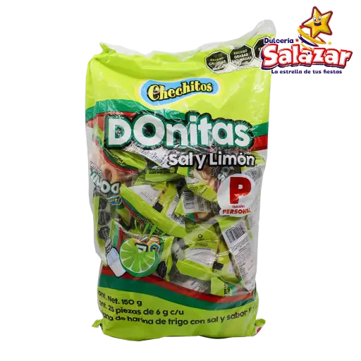 [GON0017] CHECHITOS DONITAS  SAL Y LIMON PERSONAL -B.150G- "C/10/25"