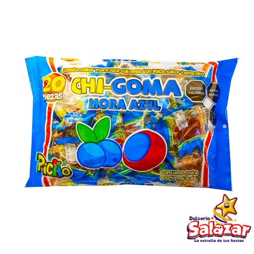 [PIC0025] CHI-GOMA DE MORA AZUL PICAO -B.440G- "C/20/20"