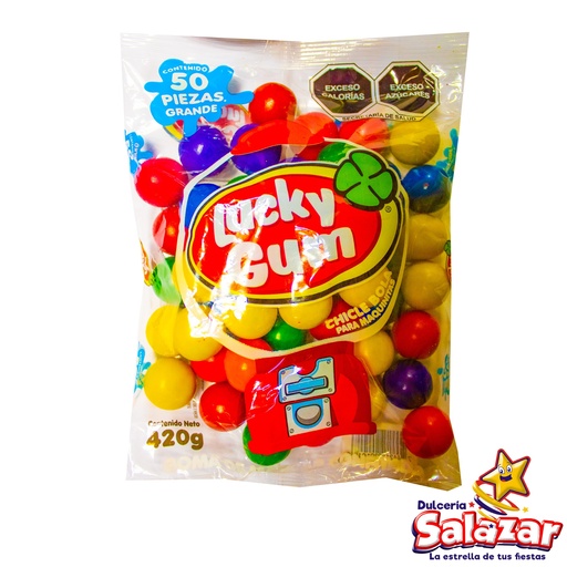 [CHE0062] CHICLE BOLA LUCKY GUM GRANDE SURTIDA "C/20/50"