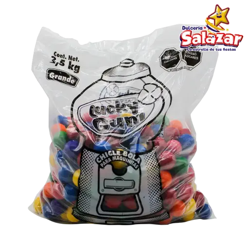 [CHE0023] CHICLE BOLA LUCKY GUM SURTIDO -B.2.5KG- "C/4/1"