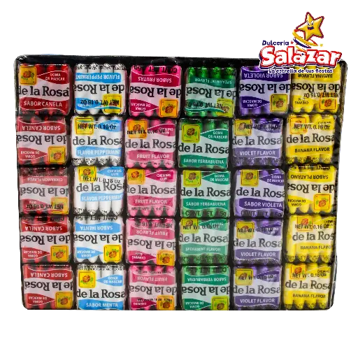 [ROS0380] CHICLE DE LA ROSA 4'P CELOFAN -D.270GR- "C/40/60"