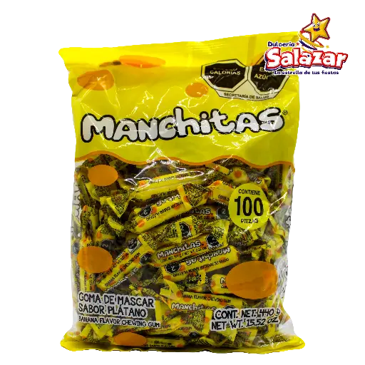 [TEC0023] CHICLE MANCHITAS PLATANO -B.440G- "C/20/100"
