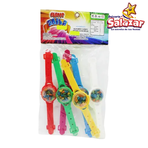 [MOY0038] CHICLERA RELOJ COLORES MOY -B.6PZA.-"C/50/6"