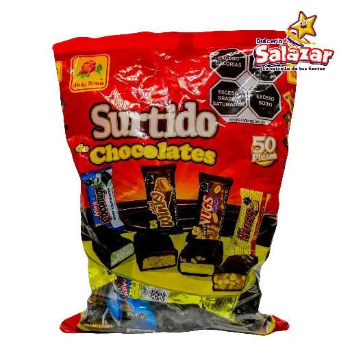[ROS0378] CHOCOLATE SURTIDO MINI DE LA ROSA -B.750GR- "C/12/50"