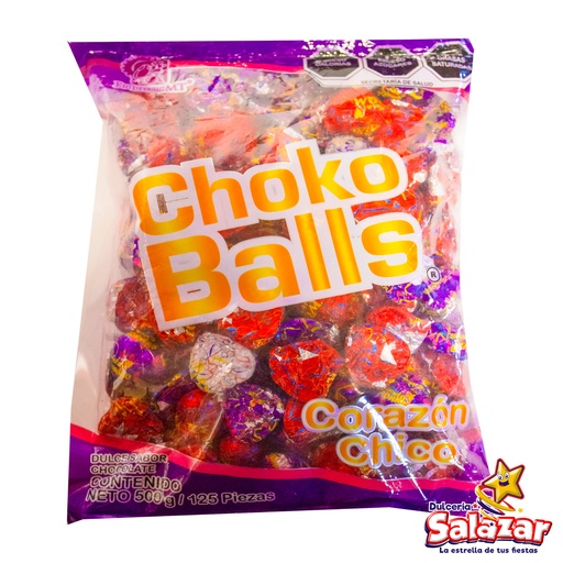 [MT0028] CHOKO BALLS CORAZON CHICO -B.500G- "C/32/125"