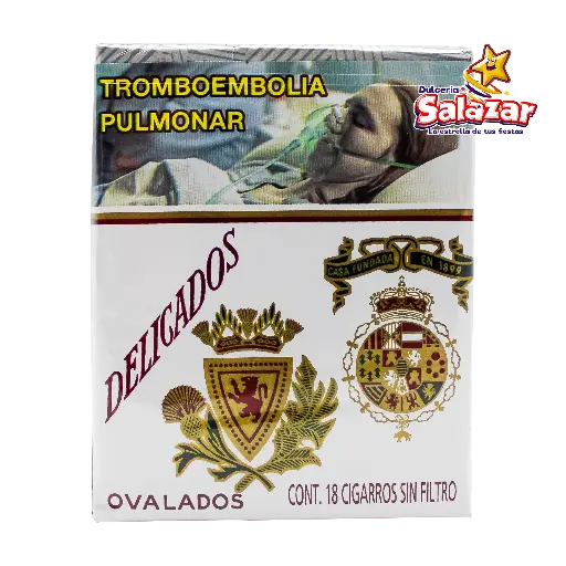 [CIGPHL0025] CIGARRO DELICADOS OVALADOS SIN FILTRO 18 "P/10/1"