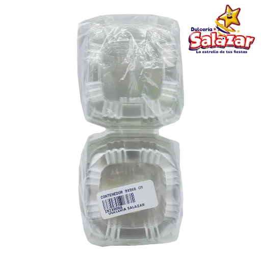 [INIX0068] CONTENEDOR C/BISAGRA 9X9X6 CM INIX 0909-42 -B.10PZA- "C/25/10"