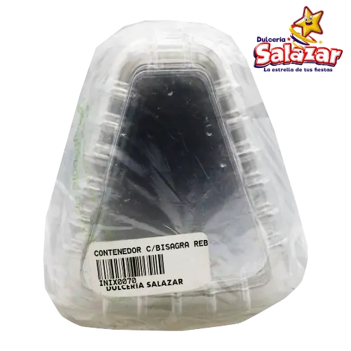 [INIX0070] CONTENEDOR C/BISAGRA CRISTAL P/REBANADA RP22 "C/25/10" 