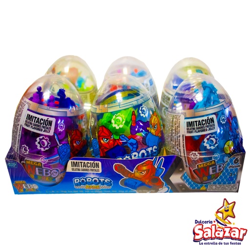 [BON0020] CONTENEDOR HUEVO CON GELATINA ROBOTS RAC G03045 -D.60G- "C/12/6"